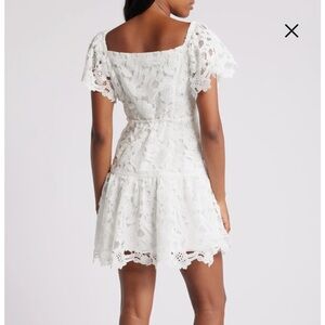 Chelsea28 Flutter Sleeve Floral Mini Dress